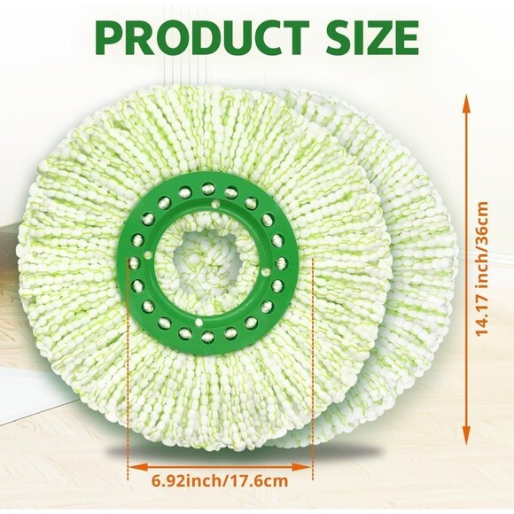 Libman 4/Pack Tornado Spin Mop Replacement Mop Head #1284 NEW - Picture 11 of 12